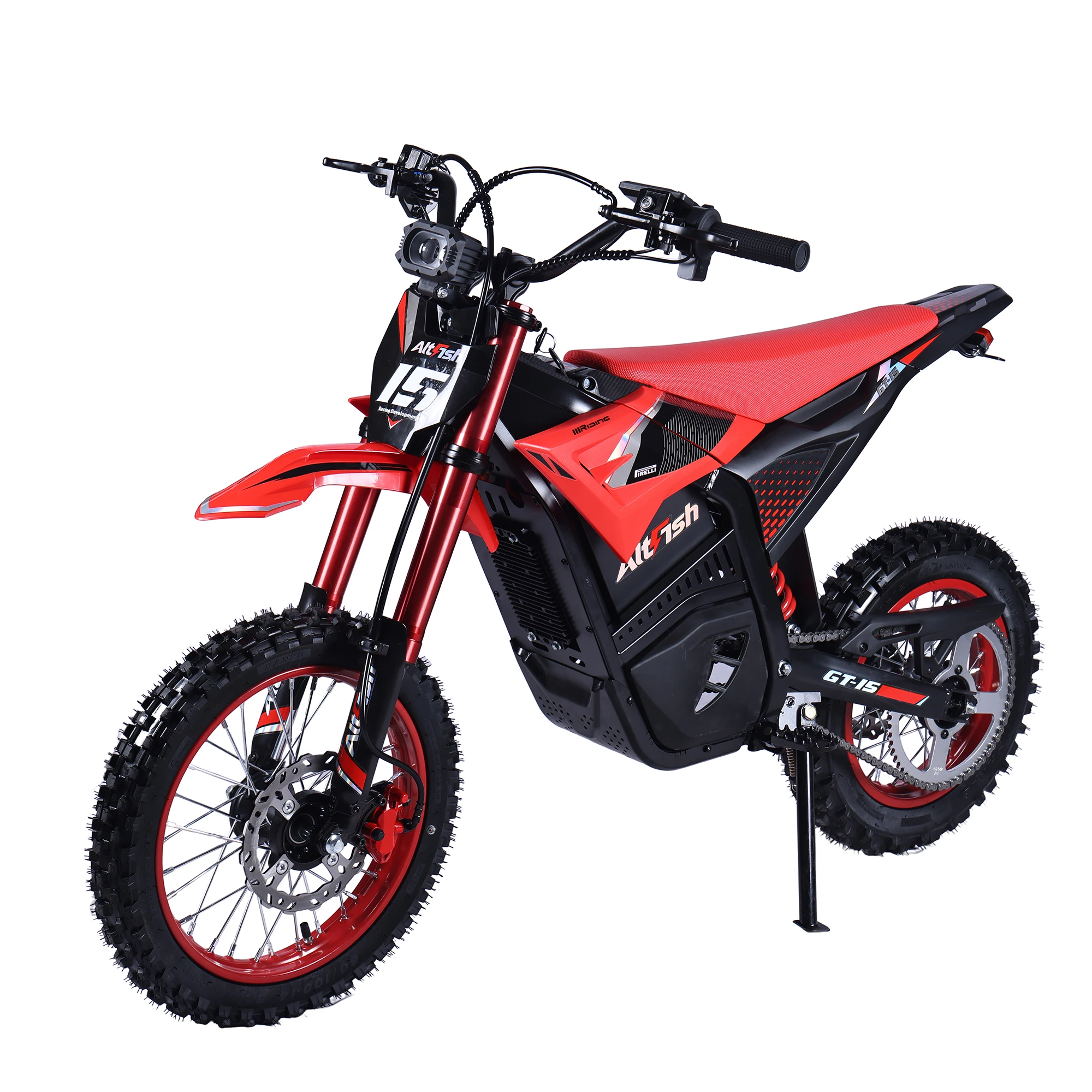 Adult Electric Dirt Bike 3500W Peak Brushless Motor 85KM Range Disc Brake Shock Absorption Black & Orange Off‑Road Motorcycle for Dirt Sand Gravel