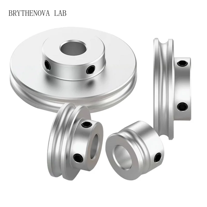 1Piece Aluminum Alloy 4mm Pu Round Single Groove Pulley Transmission Small Wheel Motor Pulley Round 20mm 30mm 40mm 50mm