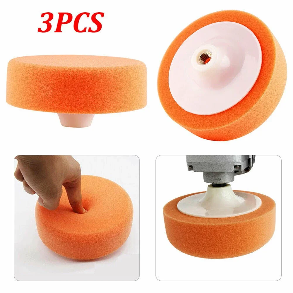 

3pcs 150MM 6inch Auto Car Polishing Pad M16 Waxing Polishing Sponge Disc For Polisher Sponge Wheel Waxing Car Wash Maintenance