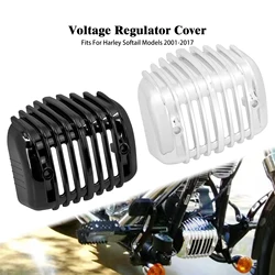 Motorcycle Voltage Regulator Cover Fairing Black/Chrome Plastic Cap For Harley Softail Breakout Fat Boy FXSB FLSTSB FXSTC 01-17