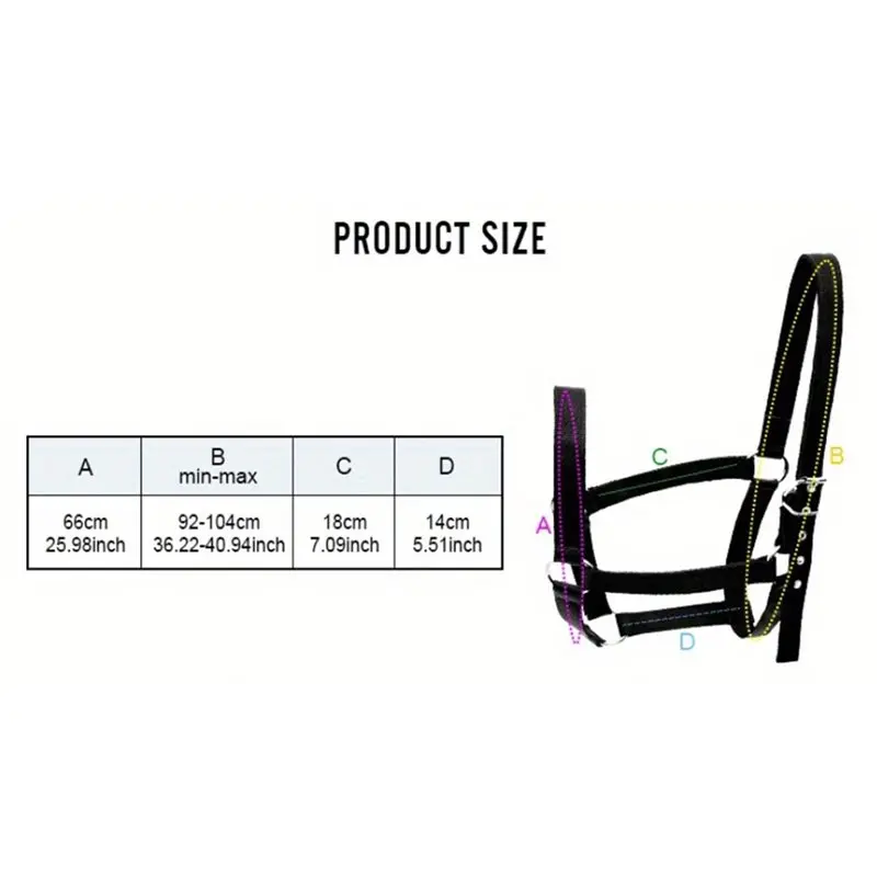 Training Rope Harness For Horse Halter Adjustable Bridle For Grassland Cowboy Riding