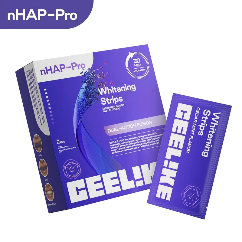 Purple Teeth Whitening Strips 14pcs Enamel Safe 2-7 Shades Brighter 7-14 Days Effective Whitening Strips No Sensitivity