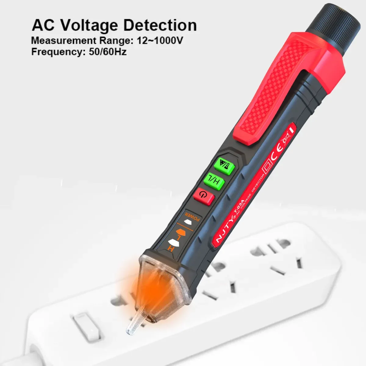 Non-contact Voltage Tester 12-1000V AC /DC Pen Circuit  Electric Indicator Wall Tool With Flashlight Buzzer image 3