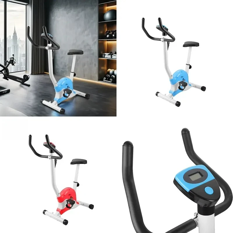 Indoor Exercise Bike Steel Home Gym Fitness Trainer Spin Cycle Machine for Cardio Workout Weight Loss Strength Training