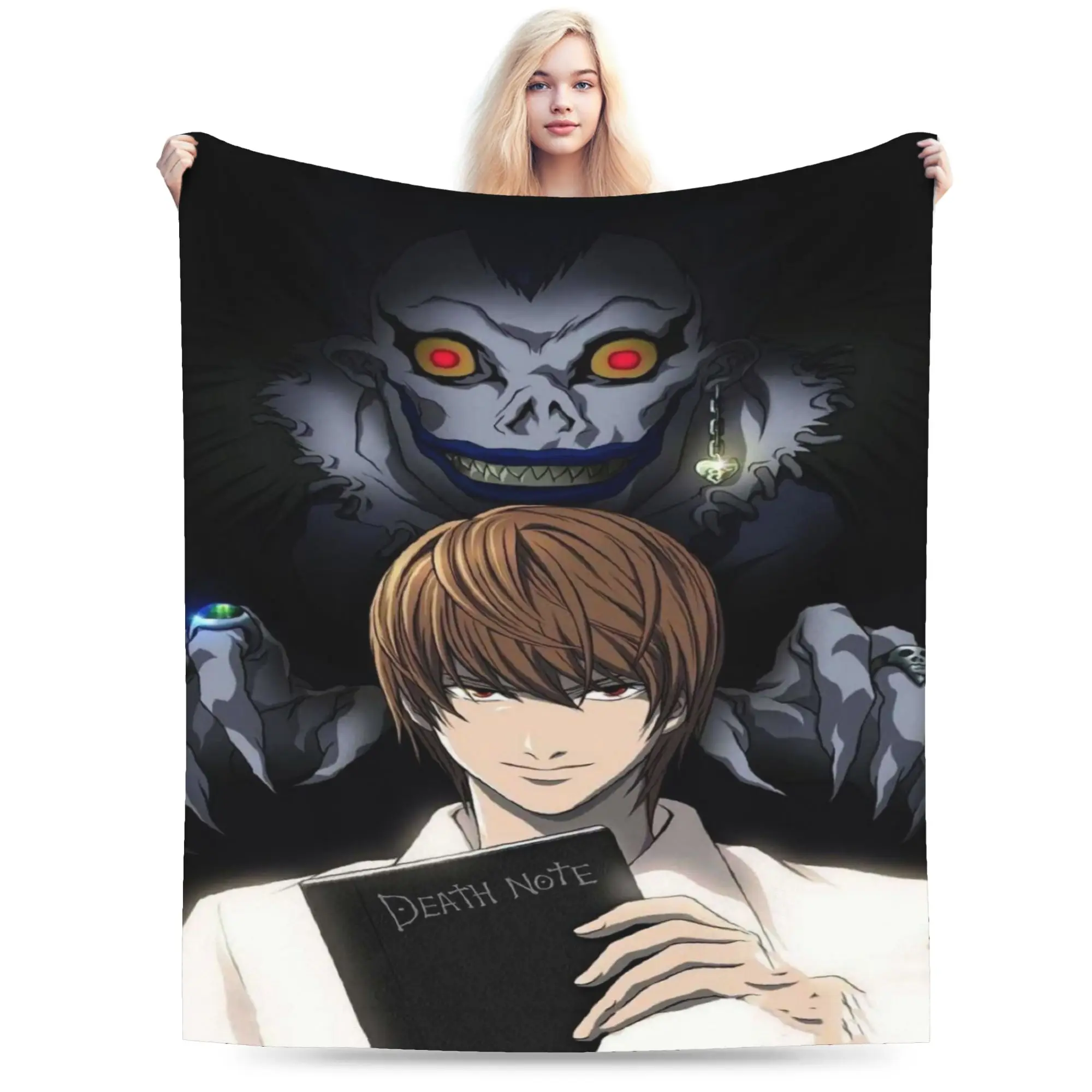 deaths notes anime catoon Blankets Soft Fleece Cute Present  Throw Blankets Rug Piece