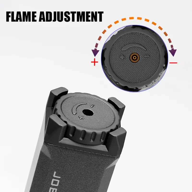 New JOBON Outdoor Metal Butane Kitchen BBQ Welding Lighter Tool Windproof Turbine Torch Strong Fire Butane Gas Lighter（NO Gas）