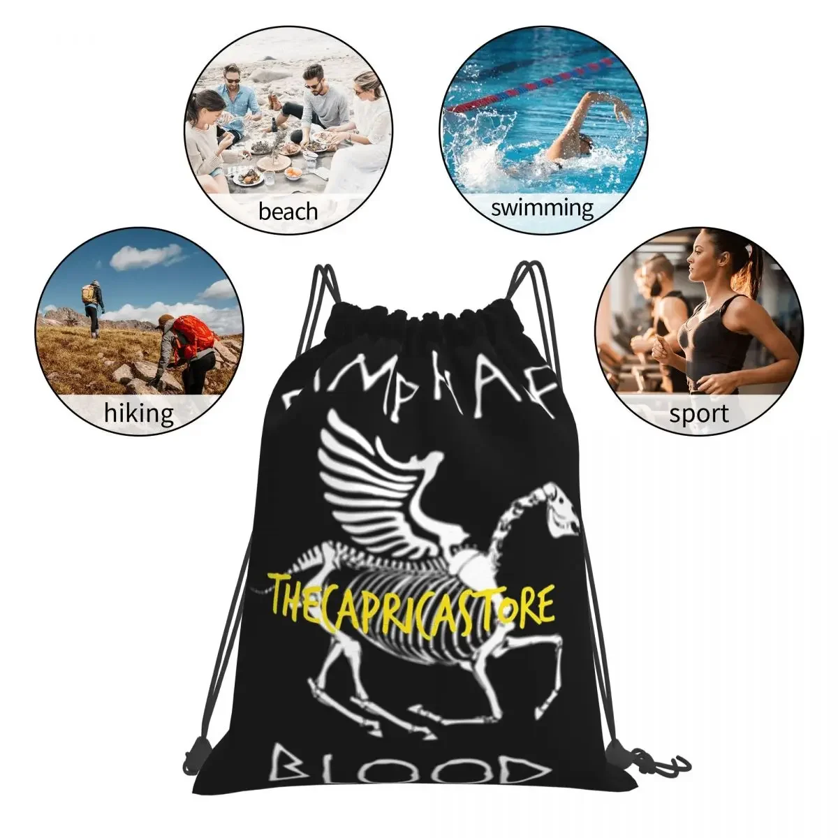 Demigod Hades V2 กระเป๋าเป้สะพายหลัง Casual กระเป๋าสตางค์แบบพกพา Drawstring Bundle กระเป๋าเก็บกระเป๋ากระเป๋าหนังสือสําหรับ Man Woman