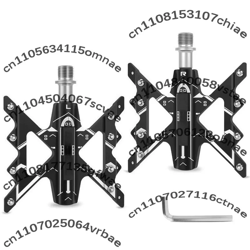 16-Nailed aluminum alloy mountain bike pedal road bike riding non-slip ultra-light sealed bearing pedal