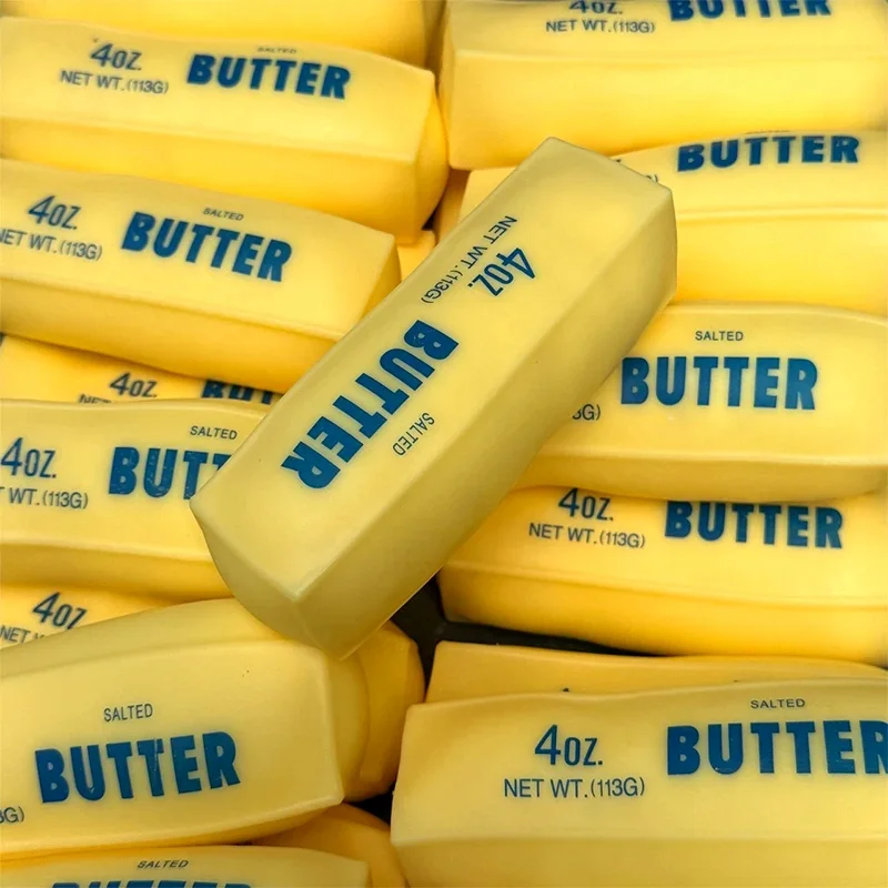 Butter Stick Squishy Stress Ball Fidget Toy Crunchy Squeeze Toy Round Blocks Filled ASMR Anti Stress Release Hand Relax Gift Toy view 4