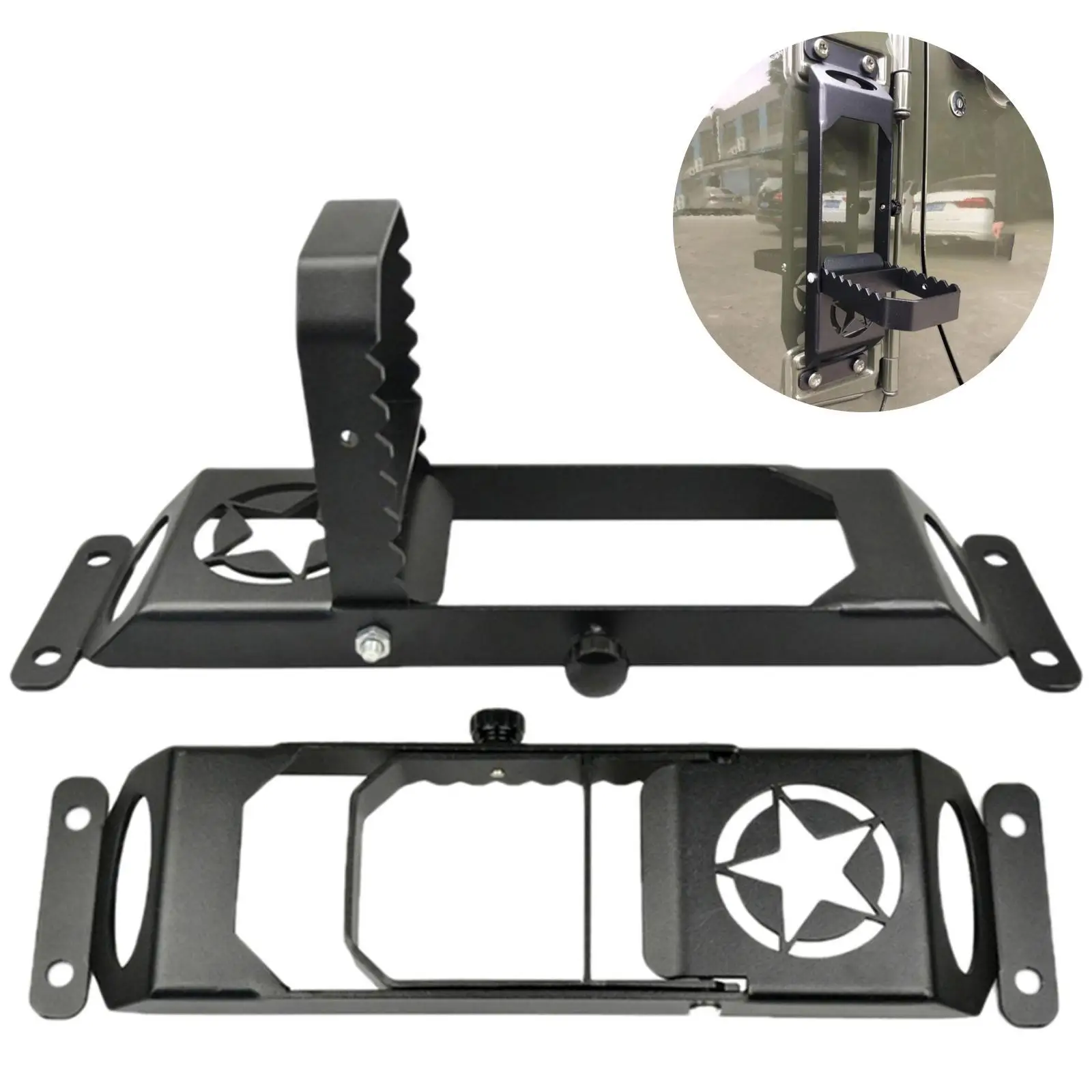 Rugged Folding Car Door Latch Hook Step Non Slip Foot Pedal Peg for Roof Access and Outdoor Travel