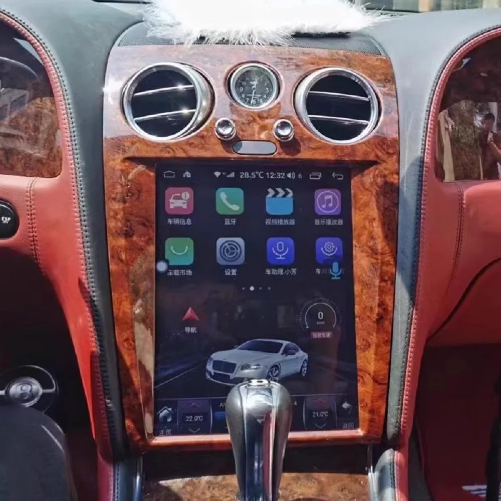 Carplay Auto Stereo Per Bentley GT Velocità Supersport Android Tesla Stile Lettore Multimediale Testa di Navigazione GPS per Auto Radio Nastro