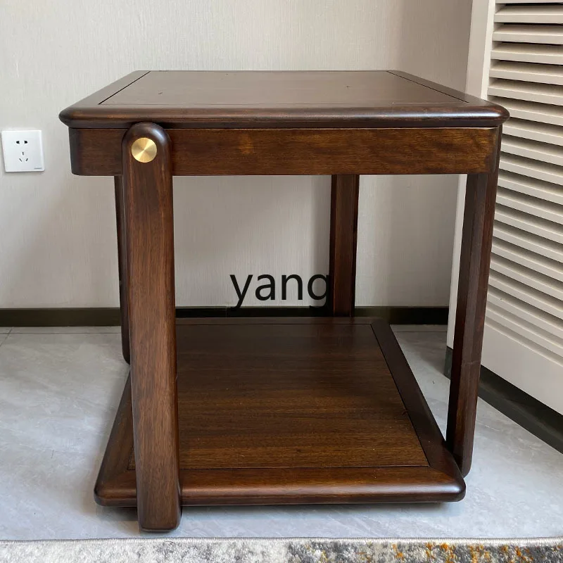 

LTT New Chinese Style Ebony Wood Corner Table Living Room All Solid Wood Small Coffee Table Home Simple Storage Small Side Table