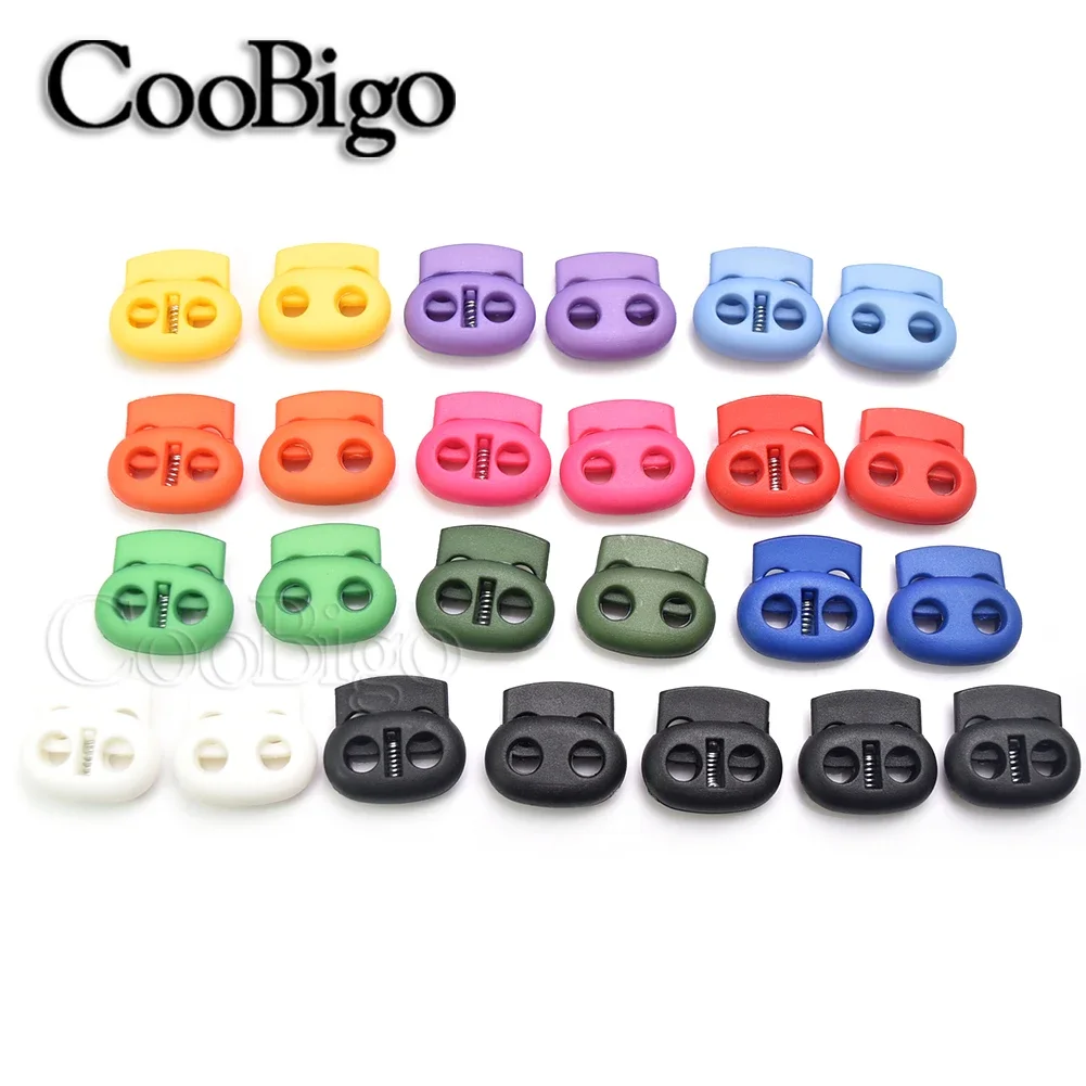 5pcs Cord Lock Stopper Toggle Clip Block Retainer for Drawstring Elastic Lanyard Paracord Rope Garment Bag Accessories Plastic