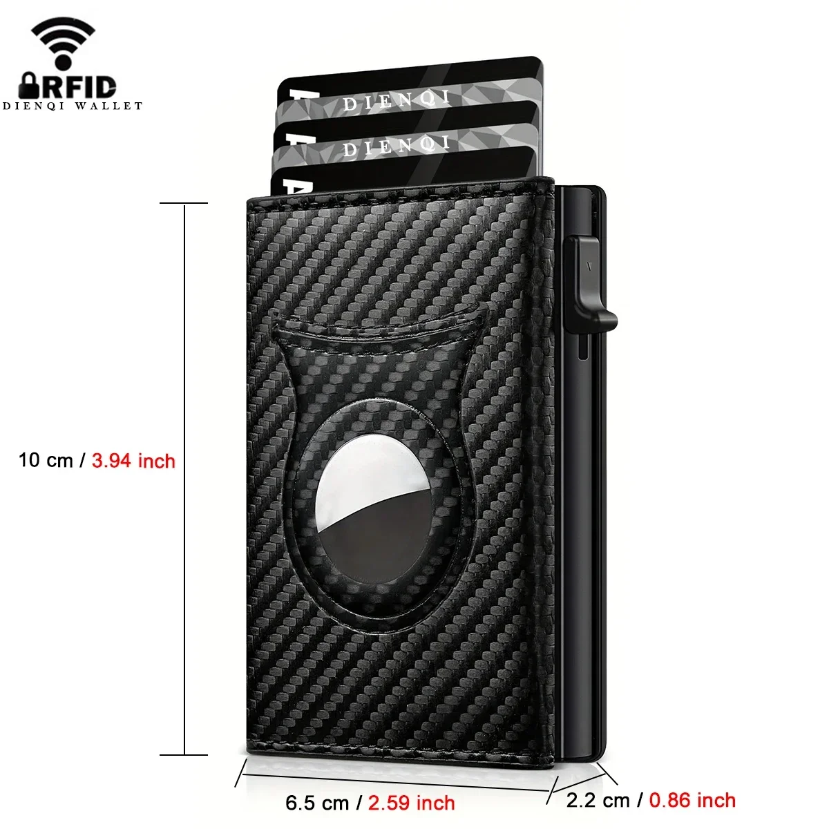 Rfid Blocking Men Wallets Trifold Carbon Fiber Credit Card Holder Cardholder Coin Purse Minimalist Wallets for Apple Air Tag