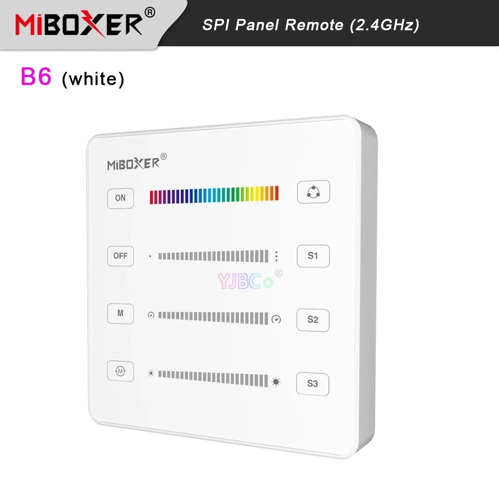 Miboxer-マルチカラーLEDストリップコントローラー,rgb,rgbw,icピクセル,調光スイッチ,2.4g spiパネル,ws2811,ws2812,ws2815,b6