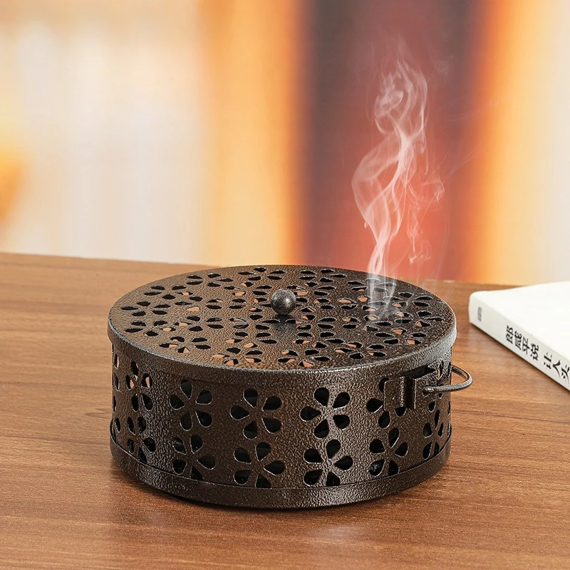 Portable Mosquito Coil Tray Holder Home Insect Repellent Anti-fire Sandalwood Incense Burner Box Anti-Mosquito Supplies