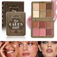 2-in-1 12-color Concealer Palette Iron Box Multi-color Blush Cream Moisturizing Non-stuck Foundation Makeup Combination Palette