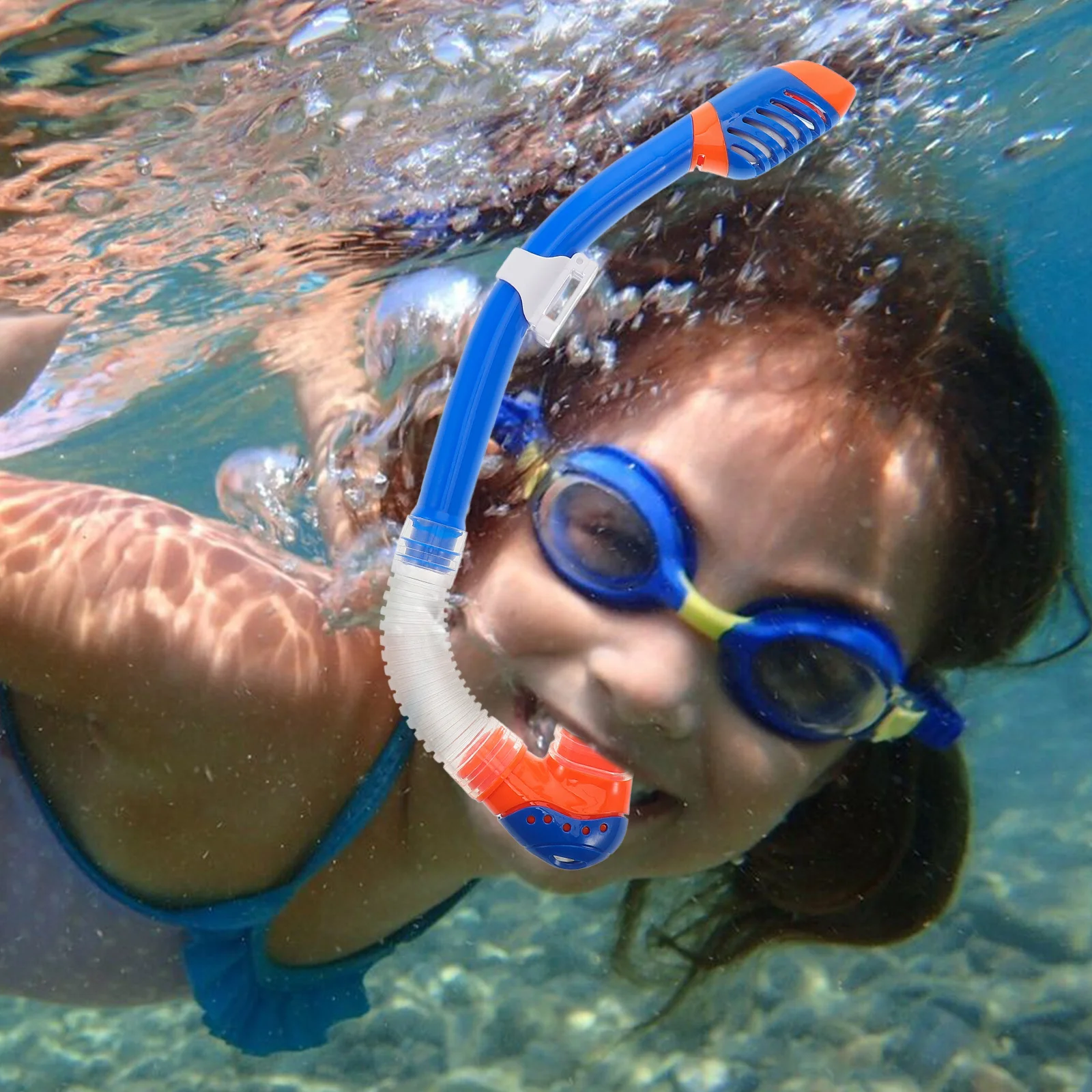 

Silicone Comfortable Diving Snorkel Anti-Water Design Scuba Tube Portable Convenient Snorkeling Accessory Multi-Function Dive