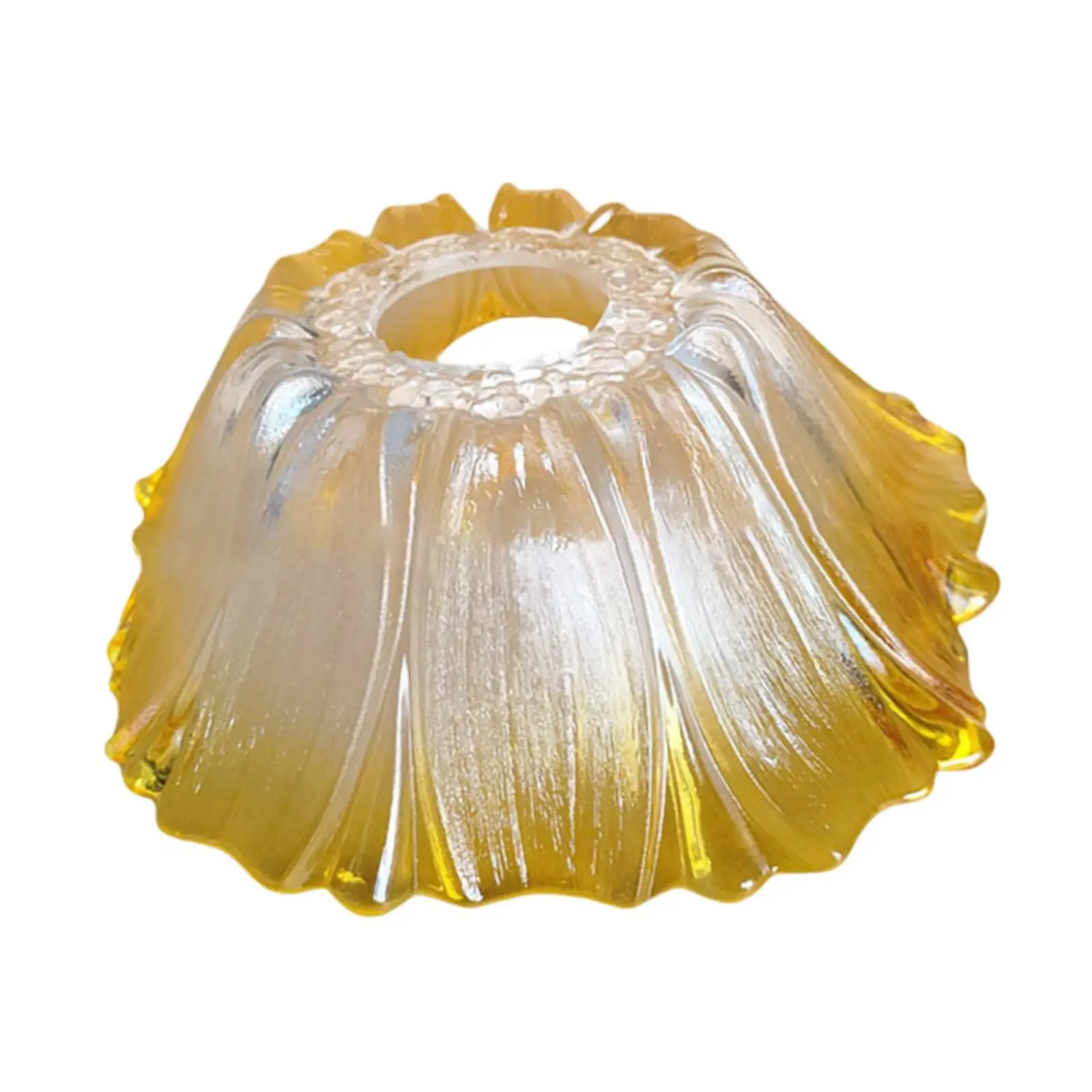 Globe Style Glass Lampshade Flower Edge Pendant Light Shade Replacement for Dining Room Bedroom Study