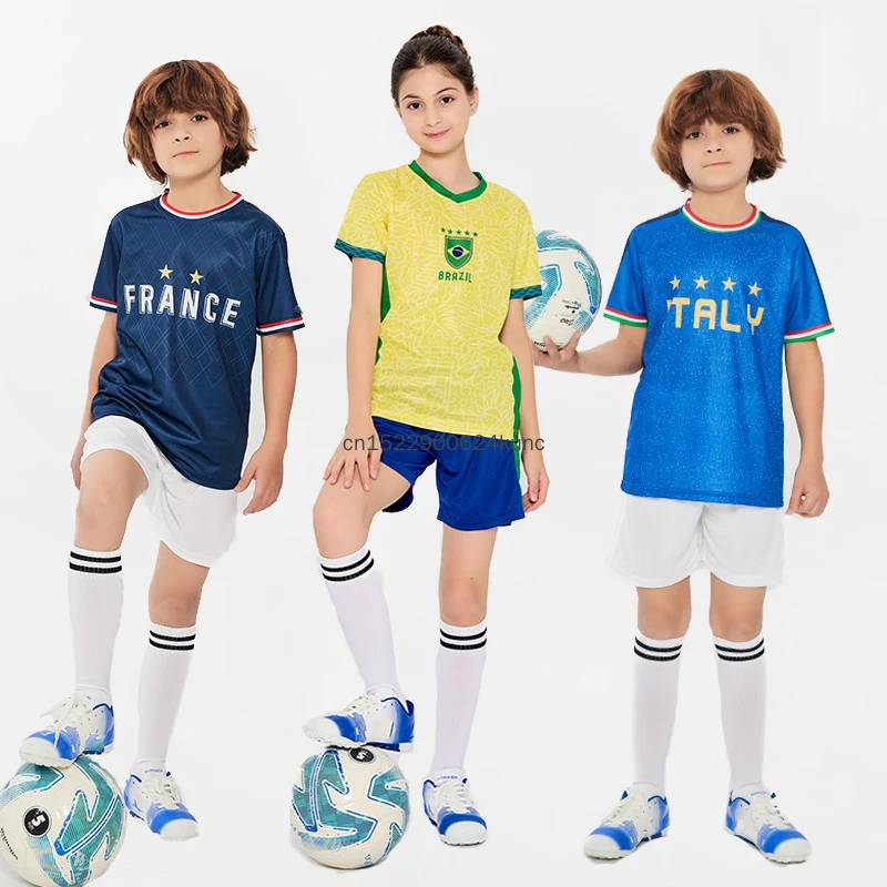 Kids Football Jersey Set - Brazil, Argentina, Germany
