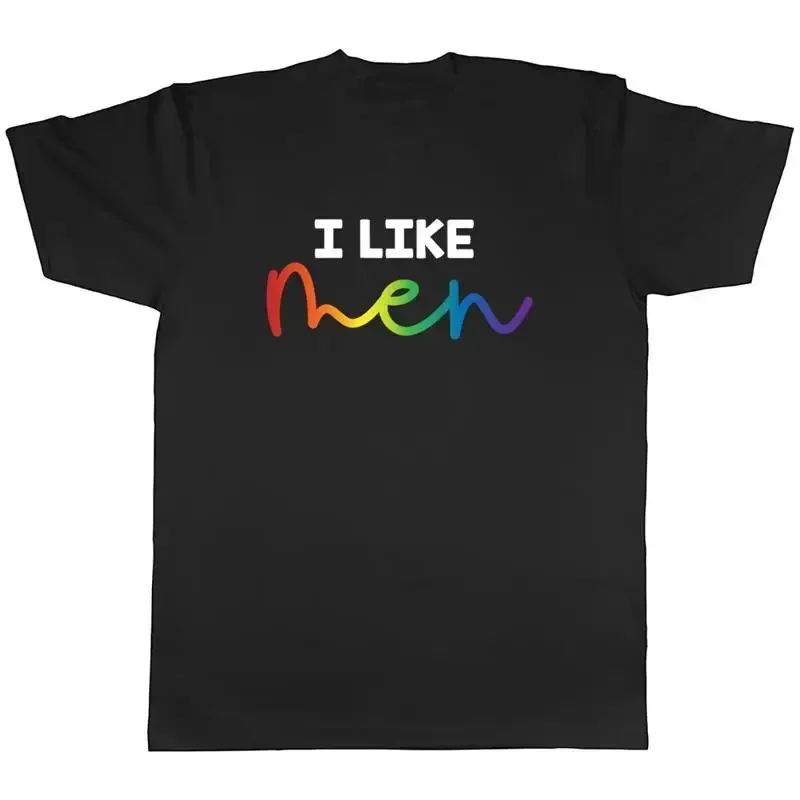 I Like Men Rainbow Mens Unisex TShirt Tee