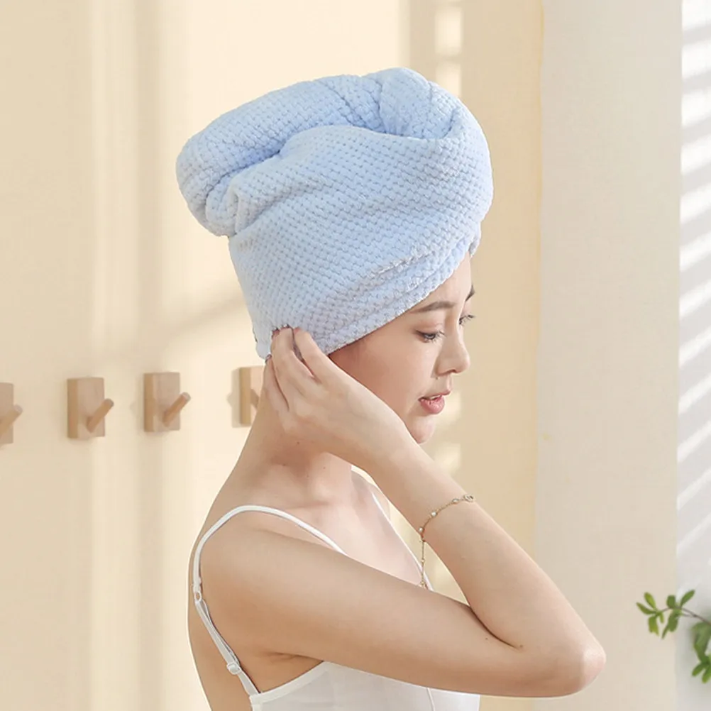 

3Pcs Efficient Hair Drying Towel Wrap Ultra Absorbent Soft Turban for Women Friction Free Fast Dry Travel Friendly Accessory
