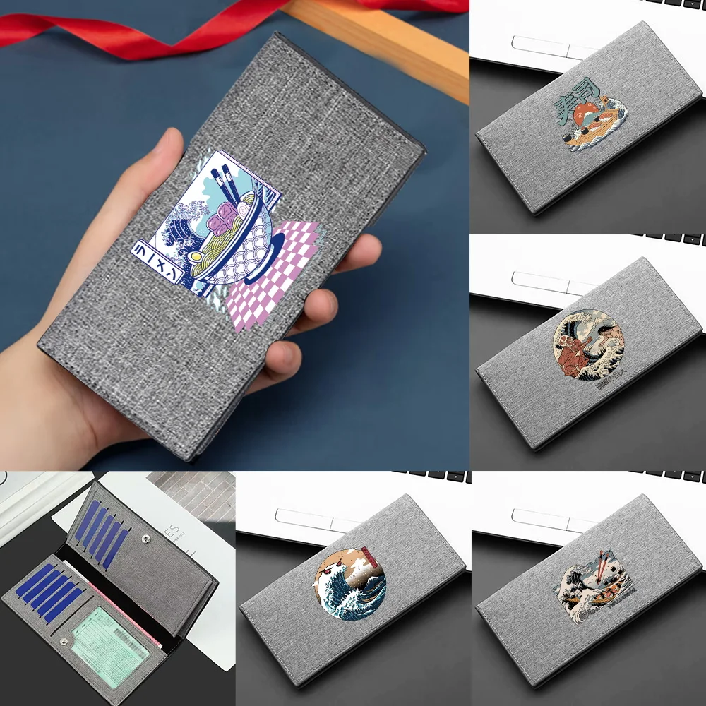 Long Purse for Ladies Bill Organizer Clutch Pouch Portable Daily Bags Wave Pattern Long Wallets Outdoor Casual Activities