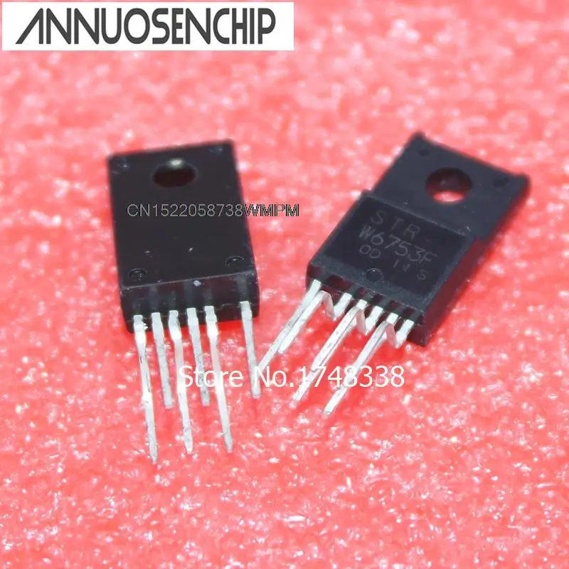 2PCS New and Original  STR-W6753F STR-W6753 STR - W6753F TO-220F-6 7Pins STRW6753F