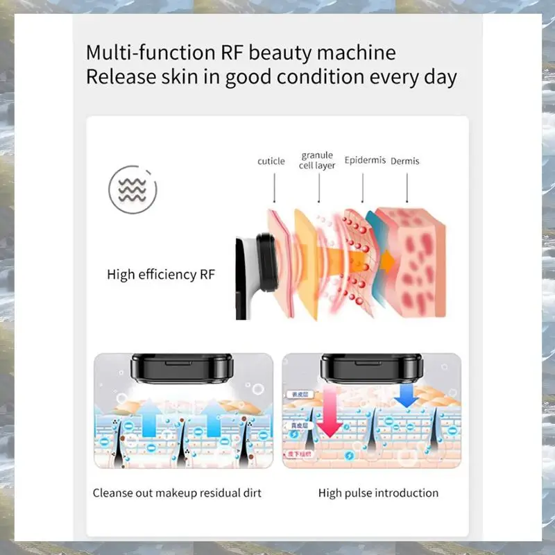 

RF&EMS Electric Face Massager Tightening Rejuvenation Black & White Anti Aging Wrinkle Removal US Plug