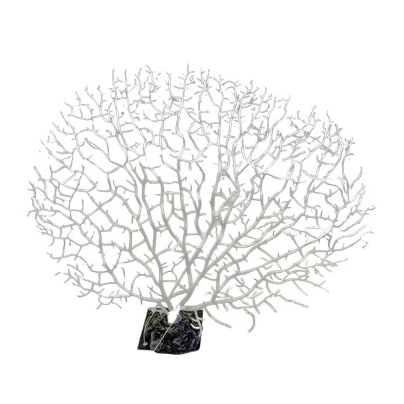 LXAF Sea Fan Coral Decorations Faux Coral Reef Décor Artificial Coral Branch Décor Aquariums Ornament Fish Tanks Landscape