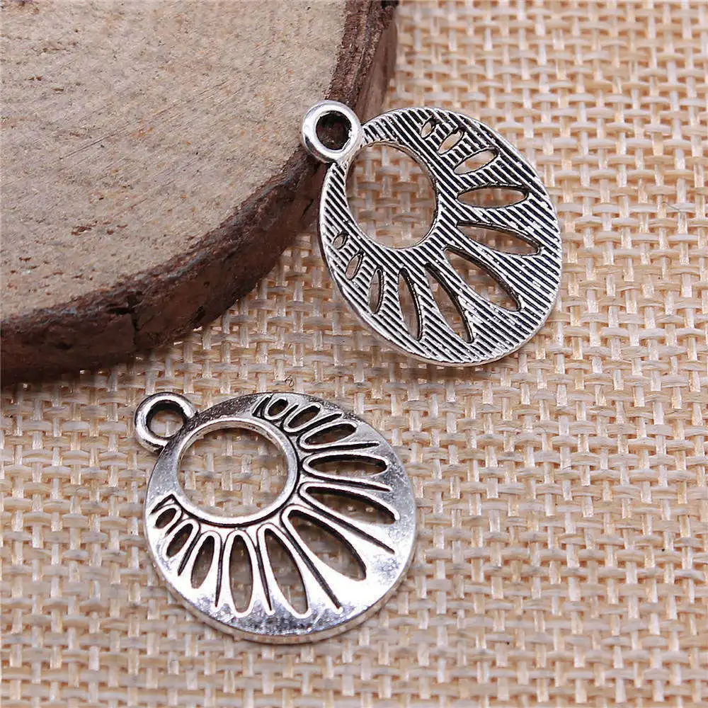 Accesories Flower Charms Jewellery Making Supplies 19x23mm 10pcs