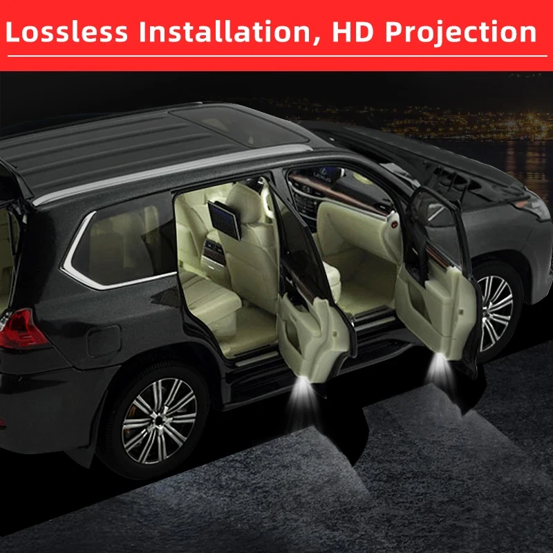 Car Door Lighting Modification Suitable for 2008-2022  LX570 GX460 Led HD Environment Pedal Light Door Sill Light