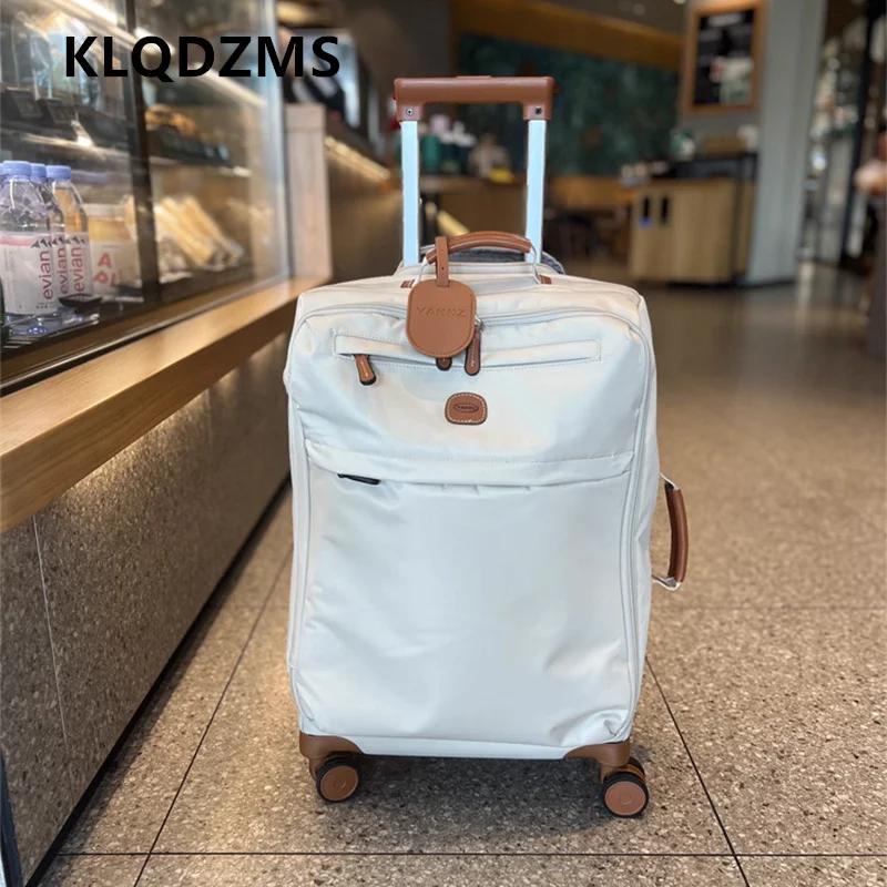 

KLQDZMS Чемодан из ткани Оксфорд 20 "24" 26 "28 дюймов Чемодан на колесиках большой вместимости Мужской интернатный бокс Универсальный чемодан на колесиках