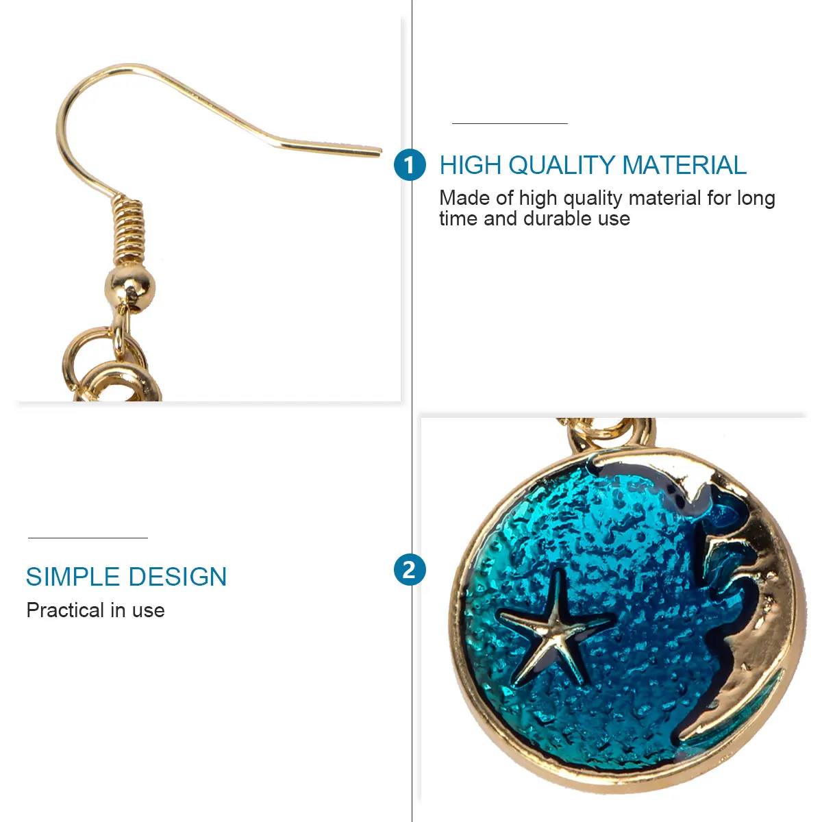 

Sky Earrings Women Gold Plated Fashion Alloy Durable Tassel Ear Pendants Jewelry for Travel Decoration