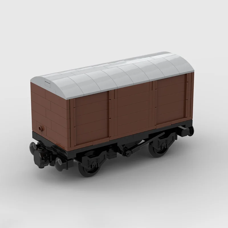 Model pociągu kolejowego Moc Klocki konstrukcyjne Brytyjski wagon towarowy Technologia Klocki do składania Prezent na święta Zabawka