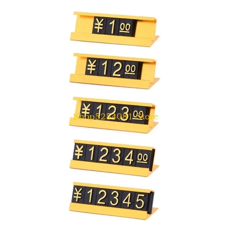 AXYC Metal Number Price Tag Signs 1Box DIY Together Tag Display Accessory for Shopping Mall Table Displaying Household