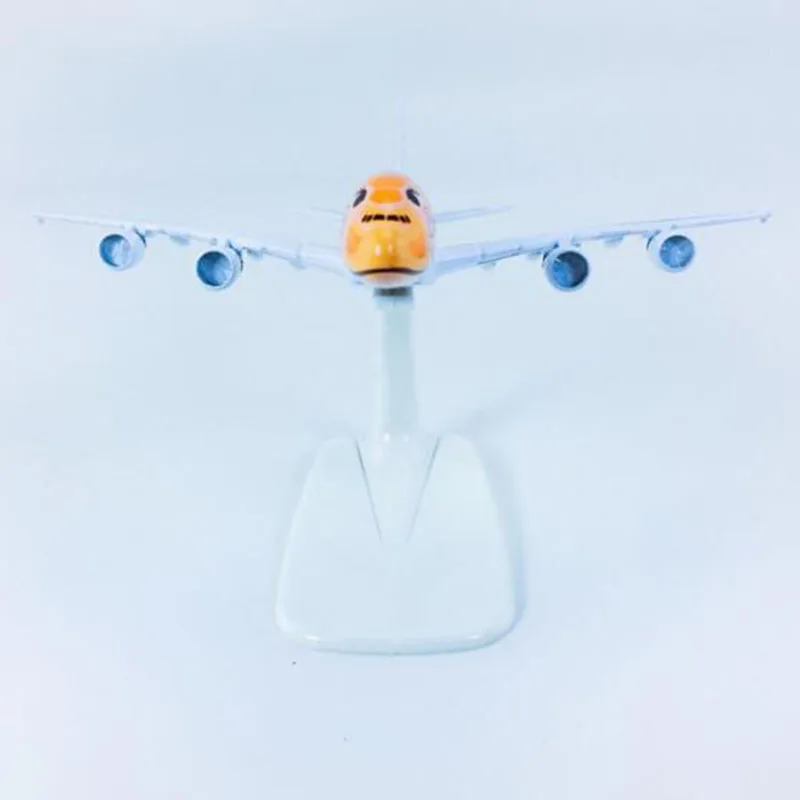 14CM 1/500 Scale A380 380 Japan ANA Airlines Orange Turtle KaLa Plane Aviation Model Alloy Aircraft collectible display souvenir
