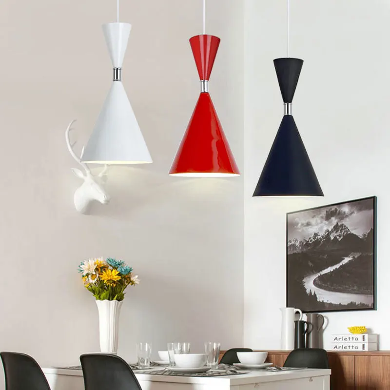 Modern Pendant chandelier 3 Lights Ceiling Lamp Fixture Red/Black/White color