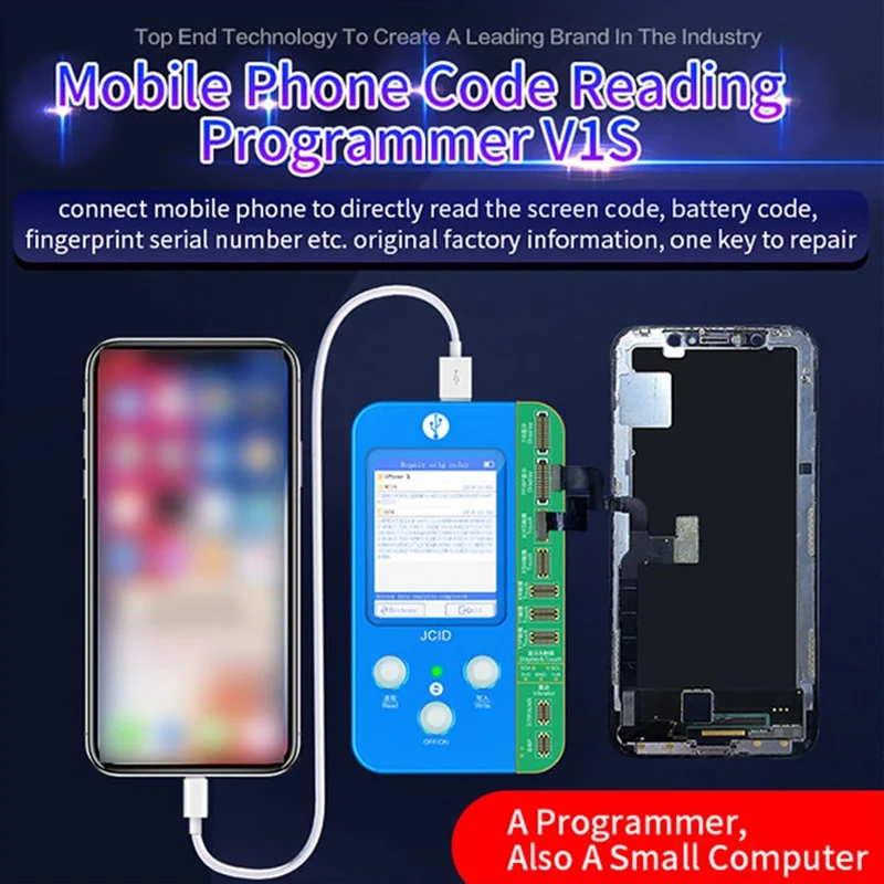 JC V1SE programmatore di riparazione del tono del telefono Ture per telefono 7 7P 8 8P X XR XS XSMAX 11 ProMAX 12 13 lettore di impronte digitali a batteria SN