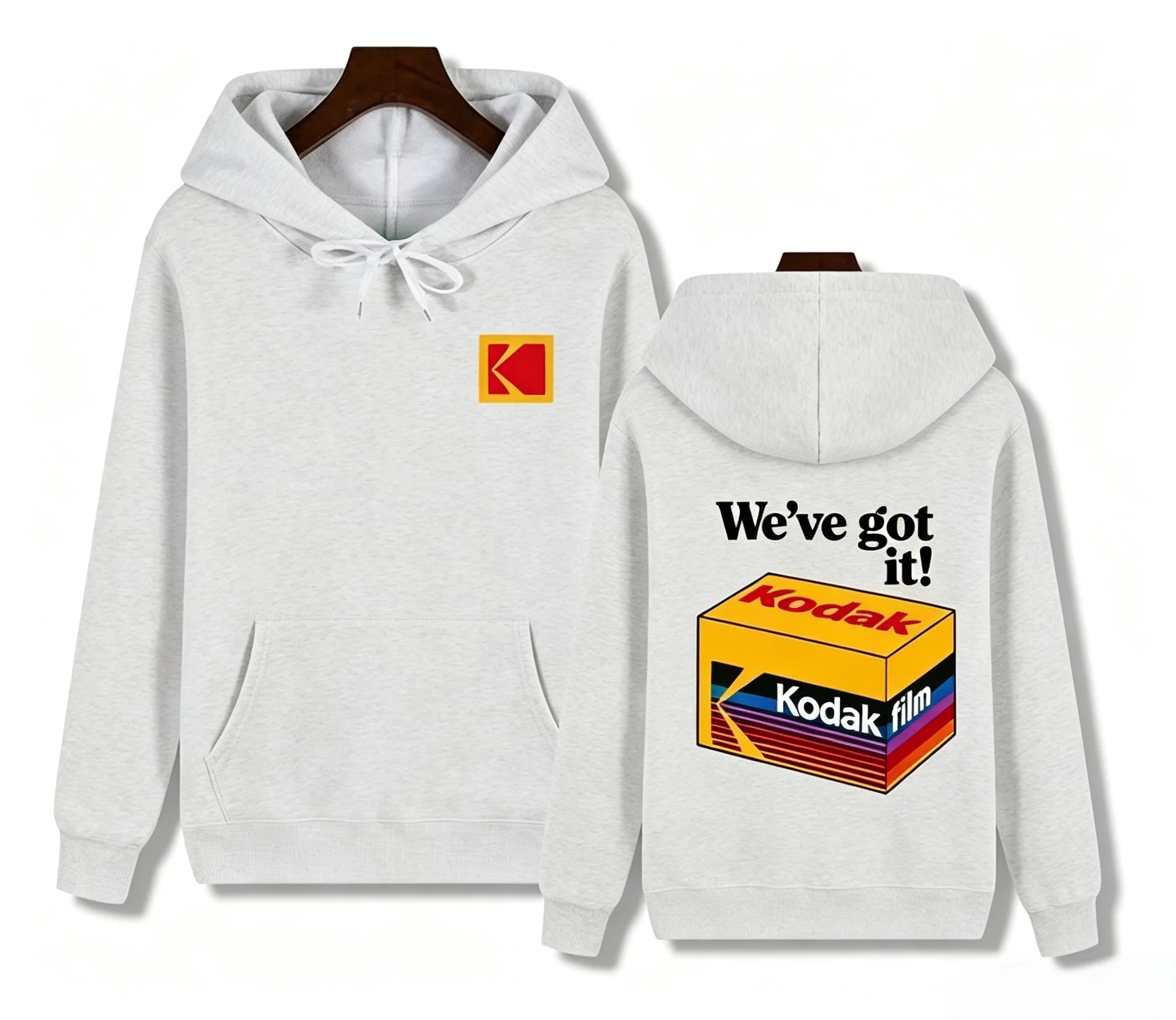 2026 Kodak Retro Hoodie Tops “We've got it! Kodak film “Graphics Men's and Women's 100% Cotton fan gifts Loose Y2K Tops