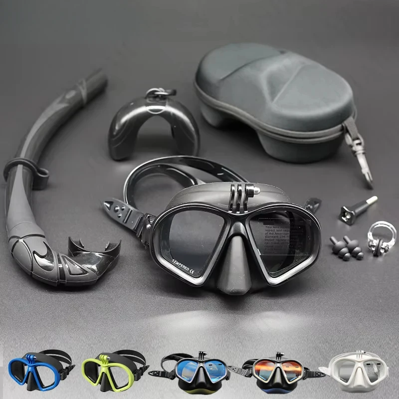 low-volume-freediving-mask-j-wet-type-camera-stand-tempered-glass-freediving-mask-snorkeling-set-with-camera-mount-black