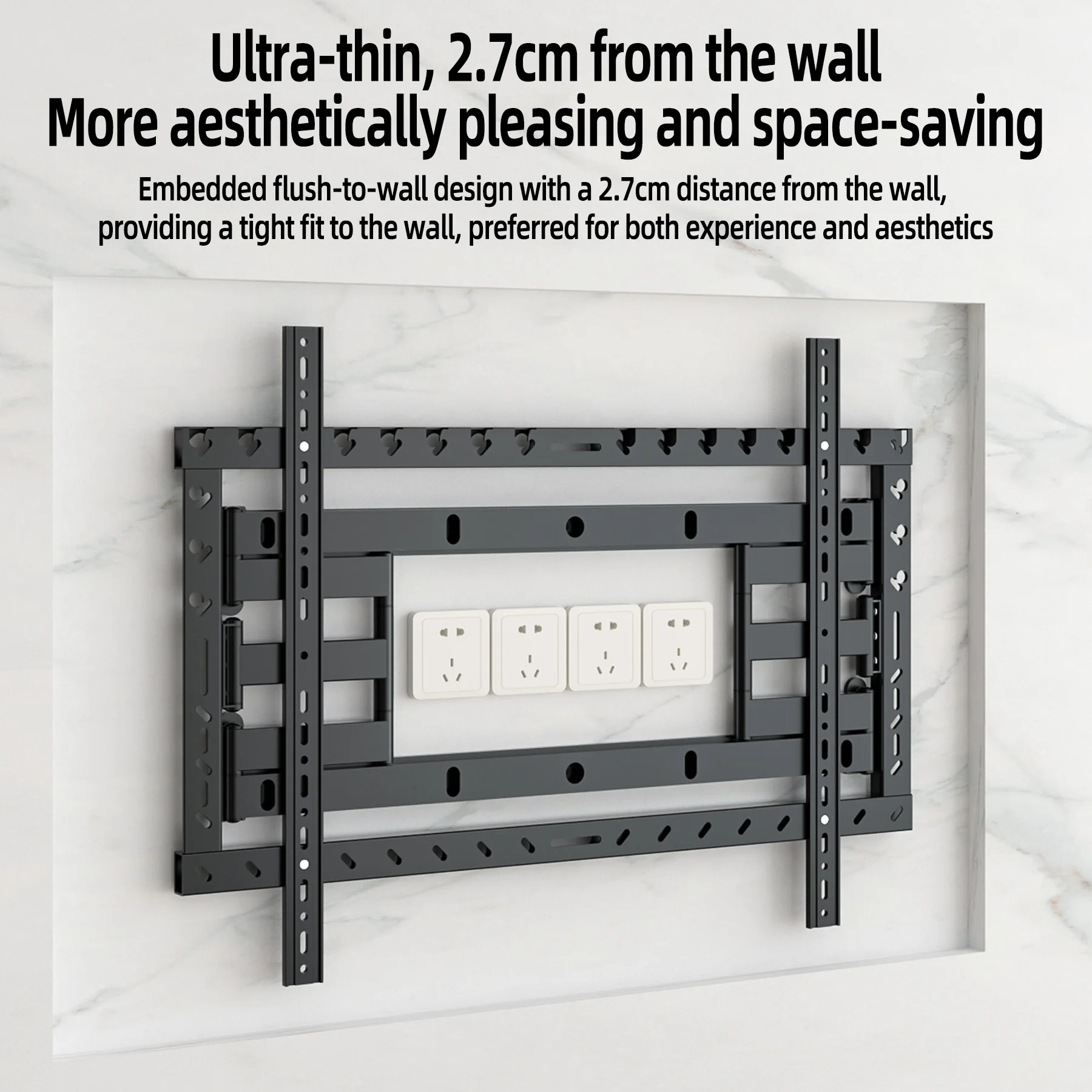 Full Motion TV Brackets For TV Swivel Ultra Thin Off Wall Embedded Wall Mount Flat LED LCD 75 80 86 90 98 100 inch Stand DY820