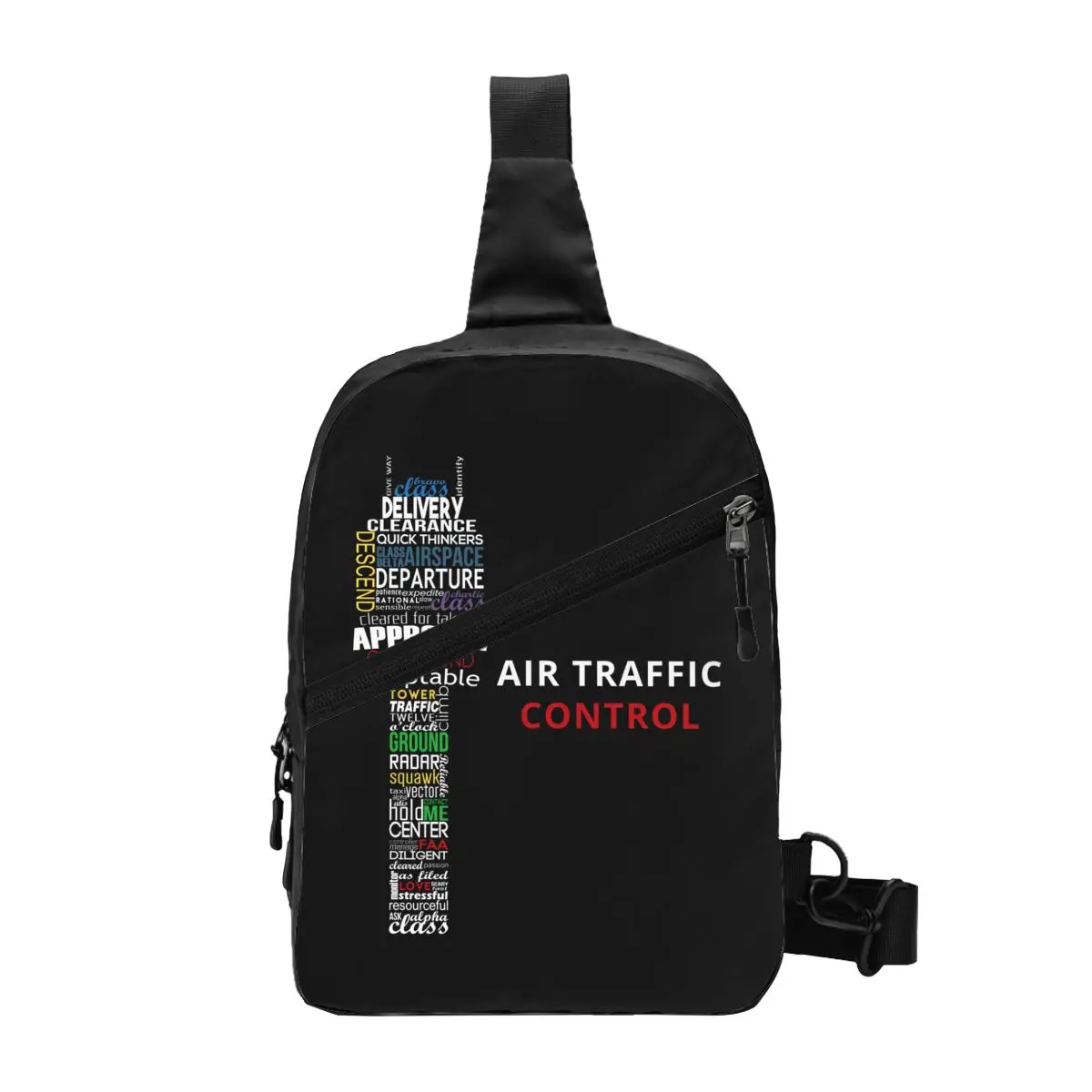 

Casual Air Traffic Controller Sling Crossbody Backpack Men Pilot Air Fighter Shoulder Chest Bag for Hiking