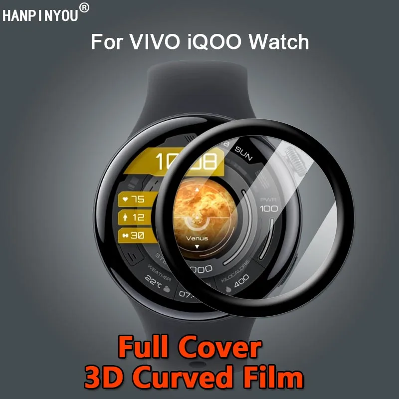 

For VIVO iQOO Watch SmartWatch Ultra Clear Full Cover 3D Curved Plating Soft PMMA Film Screen Protector -Not Tempered Glass