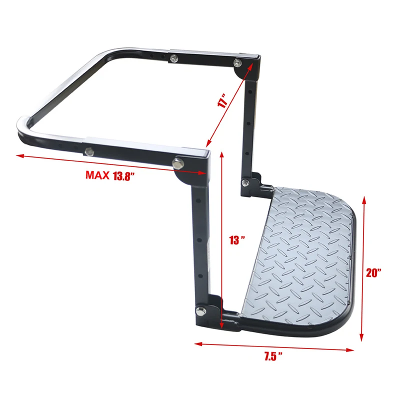 Universal Adjustable Tire Step For Pickup Suv Big Truck Tire Mounted Auto Step Dually Sturdy Climber Step Max 15.6\