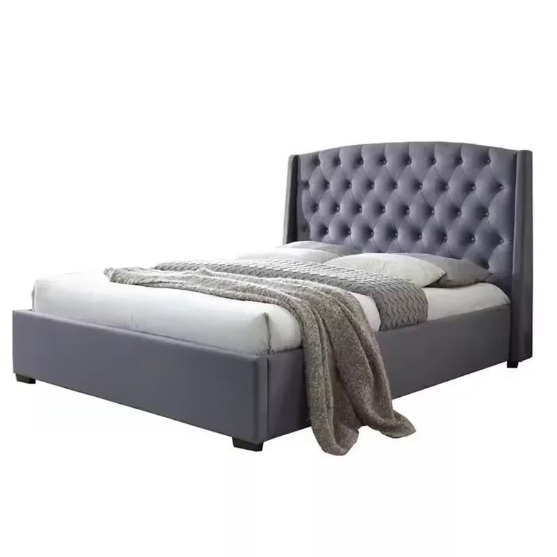 Free Sample Twin Storage Up-holstered Queen Single Double Luxury Lit Complet Cama Matrimonial King Size Bed With Storage