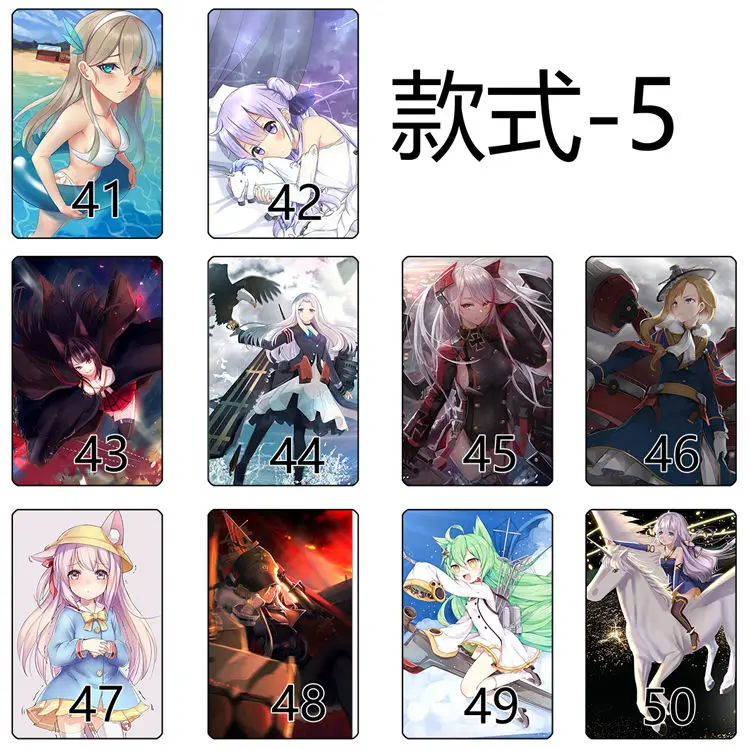 20PCS Anime Azur Lane Enterprise Ayanami Yudachi Cosplay Student Card Collect Souvenirs Birthday Gifts Boys Girls