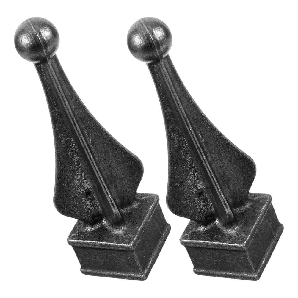 

2 шт. металлические декоративные наконечники для забора, накладки на столбы ворот, сменные железные наконечники для садовых и уличных ограждений, аксессуары