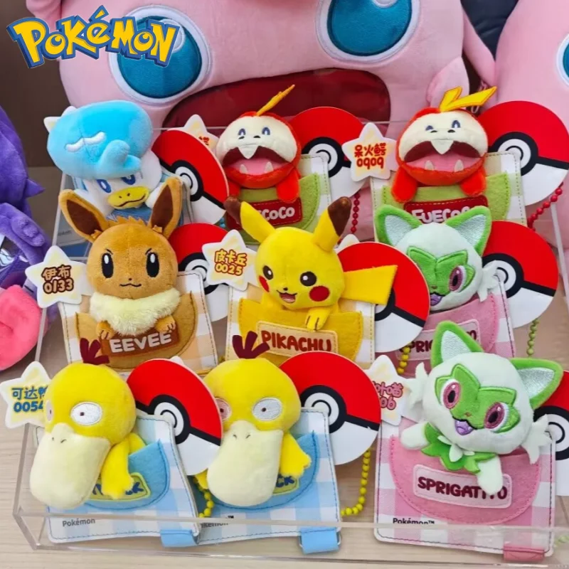 plush-badge-patch-series-pokemon-official-genuine-pikachu-psyduck-eevee-sprigatito-fuecoco-quaxly-collectible-ornaments-gift-toy