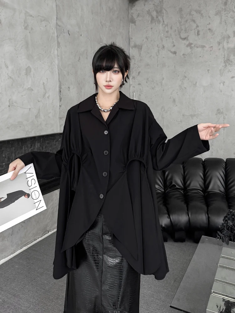 

Hong Kong Sle Irregular Loose Batwing Sve Long Sve irt Faionable Slimming Top Women's Premium Clothing